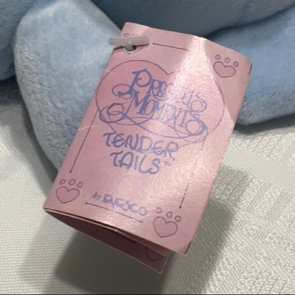 Precious Moments Tender Tales Blue and Yellow Plush Elephant - Picture 4 of 4